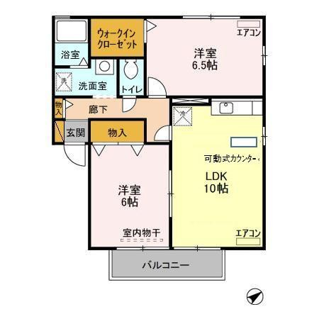 ボヌール Dの間取り