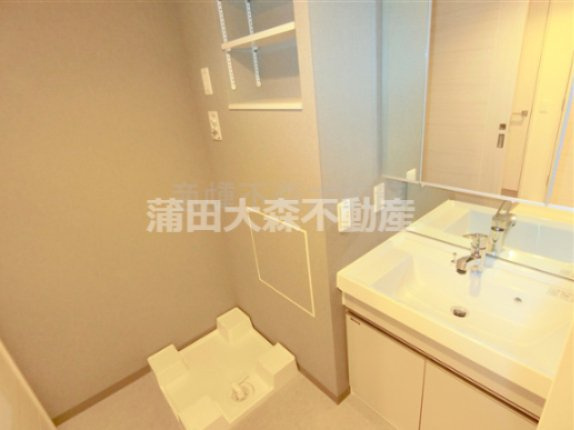 KDXレジデンス田園調布南の洗面所|独立洗面台　洗濯機置き場　洗面脱衣所