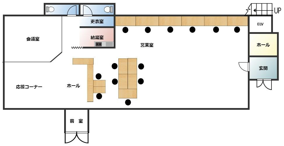 若松町内田様事務所の間取り|1階部分