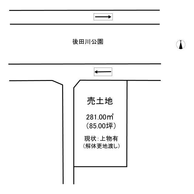 中西町の土地図