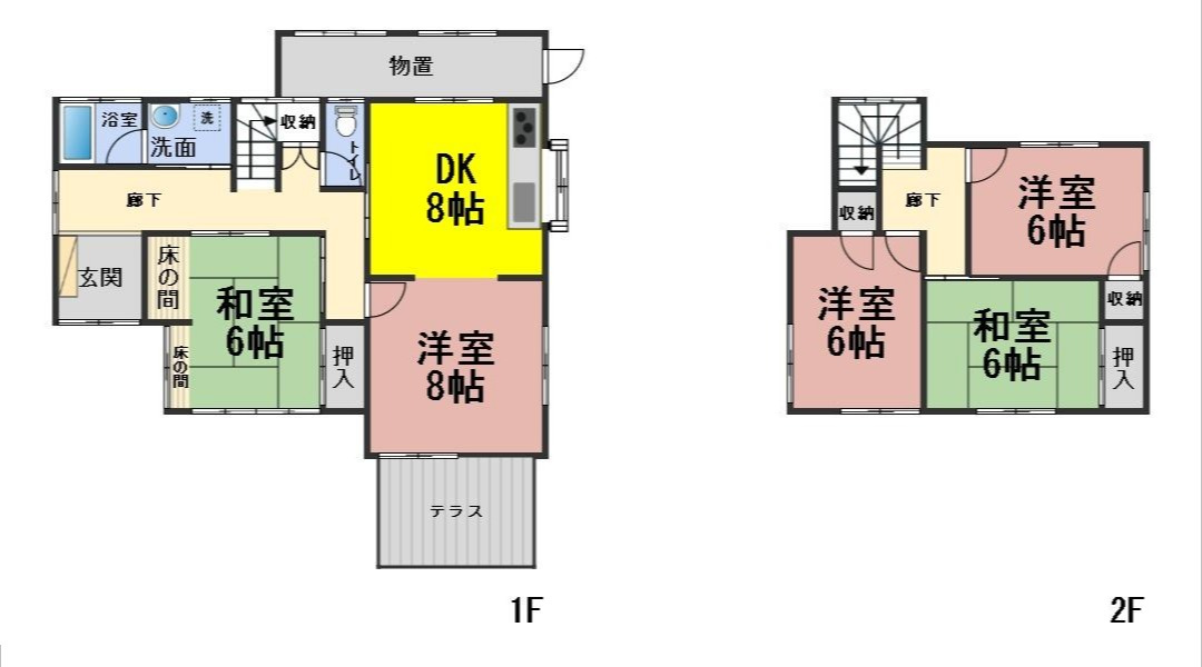 ６５９３１　本巣市文殊中古戸建ての間取り