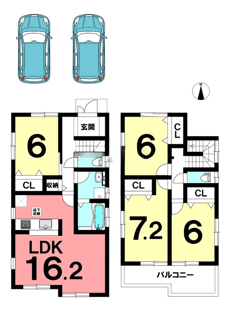 名古屋市北区楠1-2108-4　中古戸建の間取り