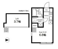 大型ロフト付きの間取り