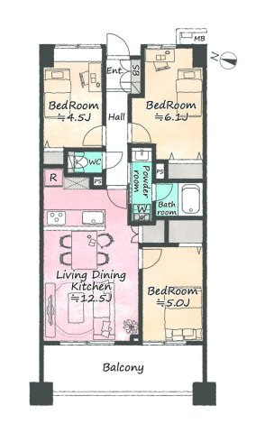 ライオンズマンション京町の間取り