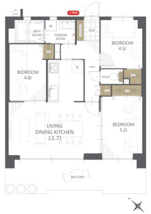 【間取り】朝日プラザ越谷第３ 
