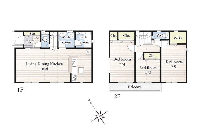 【間取り】 | 陽の光をたっぷりと浴びながら気持ち良く生活が出来ます。夢のマイホーム、夢ではなく実現出来ます！見学・ご相談等、お気軽にご連絡下さい。
