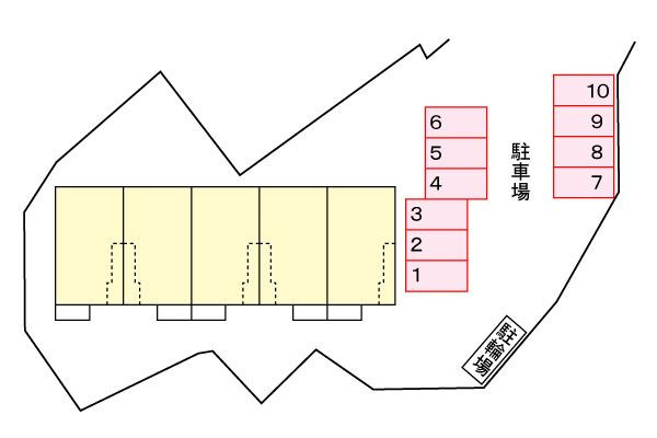 グランシス富木島の駐車場