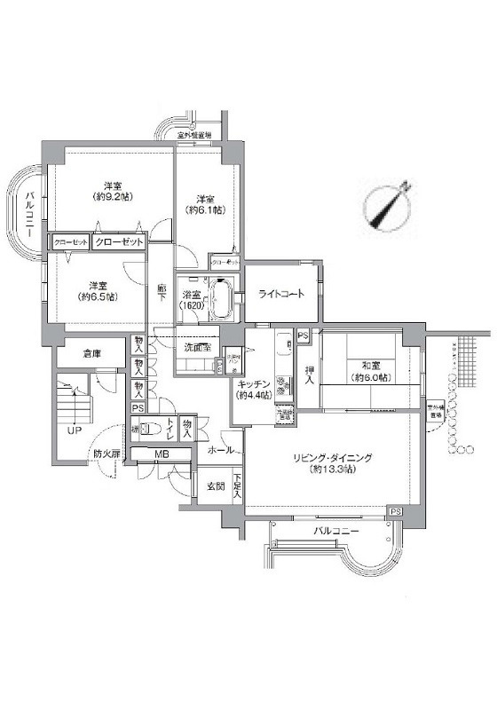 Acityタワーズウエスト・ウイング棟の間取り