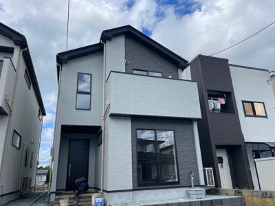 【外観】 | 山形市江俣二丁目【新築建売】1号棟 | 現地外観写真。内覧予約受付中！