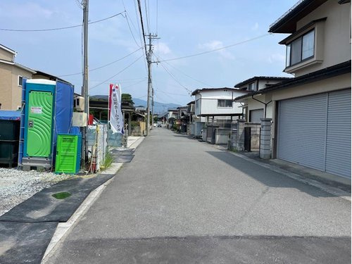 山形市江俣二丁目【新築建売】1号棟の前面道路含む現地写真|前面道路になります。