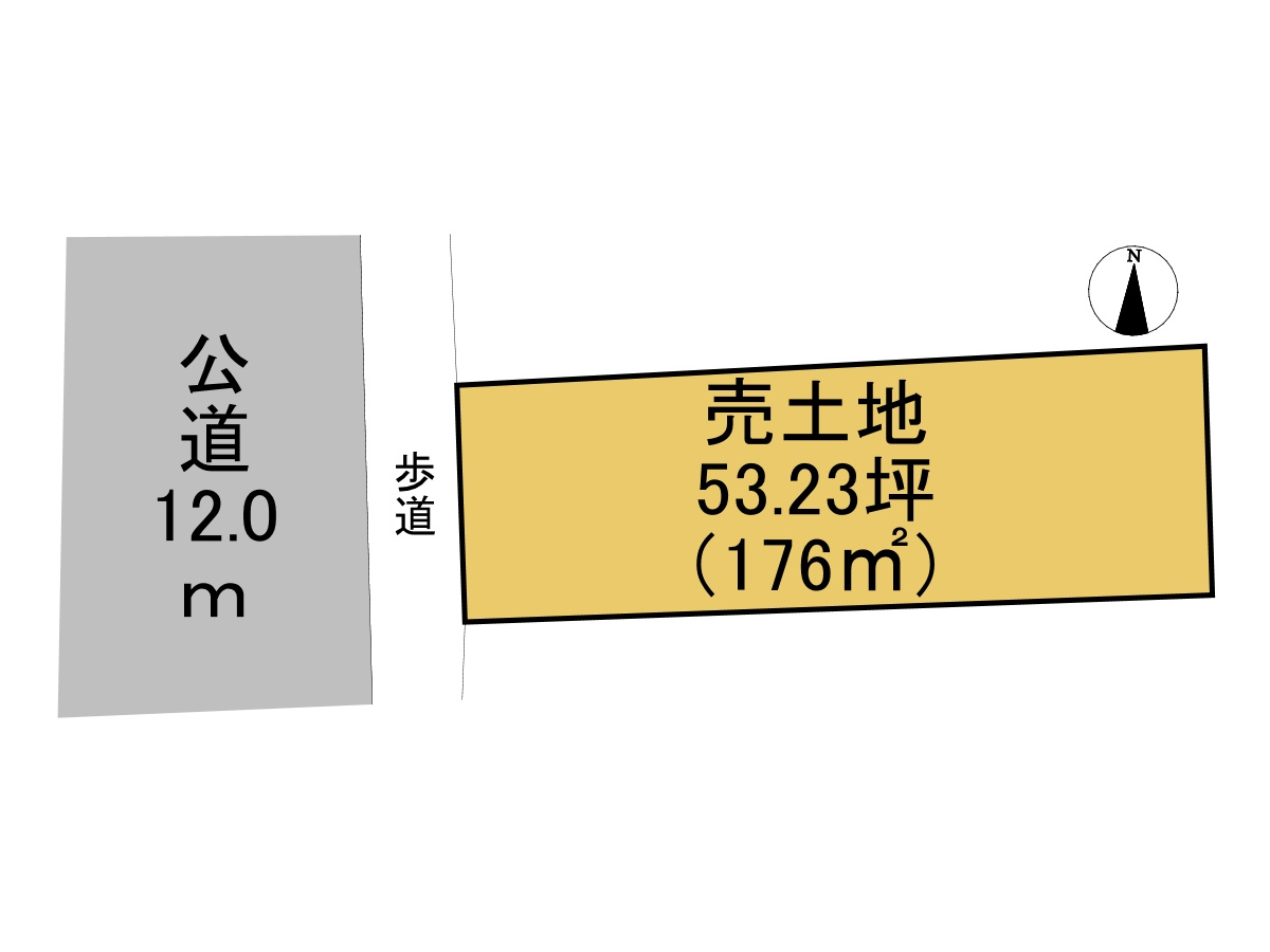 売土地　岐阜市日野南4丁目　53.23坪の土地図