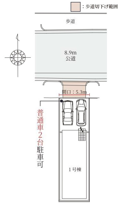 【仲介手数料無料／中村区】Terrechez　名古屋市中村区鴨付町1期　新築戸建　の区画図