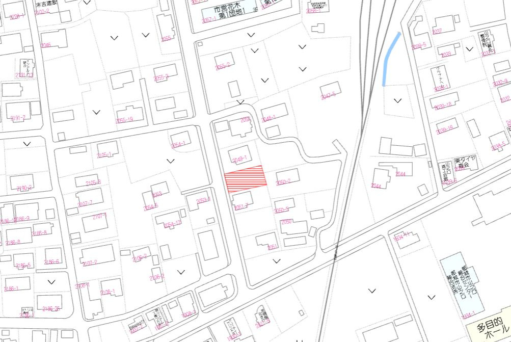都城市山之口町花木の売地の土地図