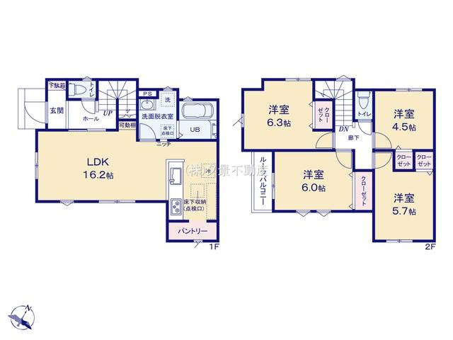 《仲介手数料無料》浦和区瀬ヶ崎１丁目19-25(全1戸)新築一戸建てリナージュの間取り