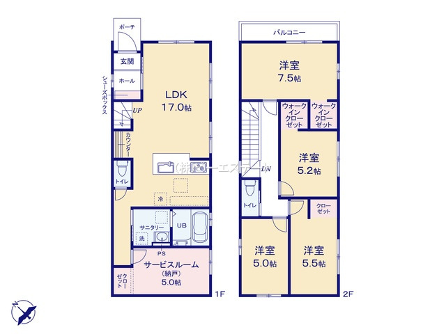 【間取り】 | 大府市長根町1期　5号棟