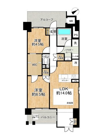 プレサンスネオ姫路の間取り