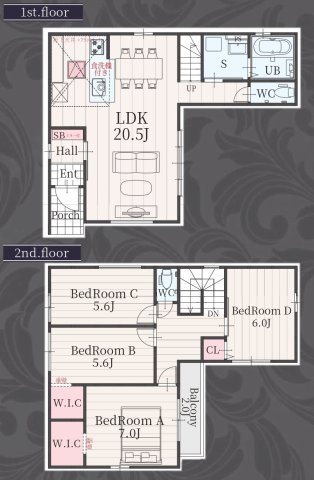 【仲介手数料無料／中村区】Terrechez　名古屋市中村区高道町3期　新築戸建の間取り