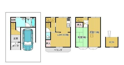 高柳７丁目　中古一戸建ての間取り