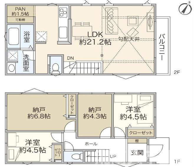 藤沢市辻堂東海岸１丁目７－３３新築戸建ての間取り