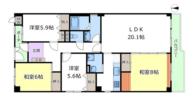 【間取り】 | モンテベルデ古江台 | エイブルにて取扱い可能な住宅ローンは、全部で10種類以上！お客様にピッタリの住宅ローンを当社のFPよりご案内させて頂きます。住宅ローンのご相談だけでも、お気軽にご相談下さいませ。