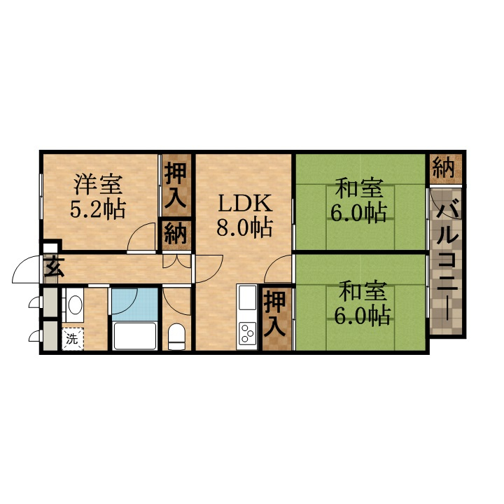 エクレールフジの間取り