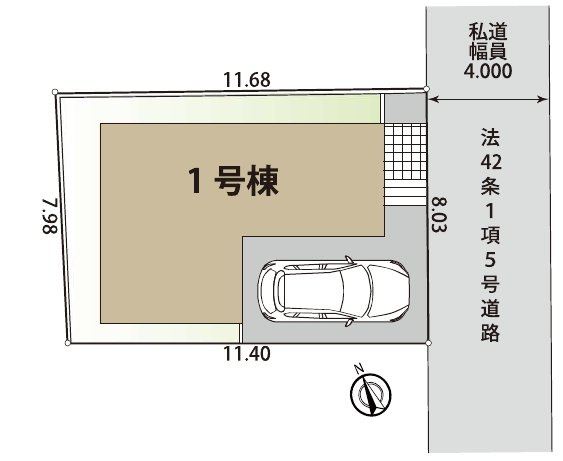 練馬区南大泉2丁目　新築一戸建　西武新宿線　東伏見の区画図