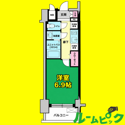 プレサンスTHE久屋大通レジェンド　名古屋市賃貸　仲介手数料無料の間取り