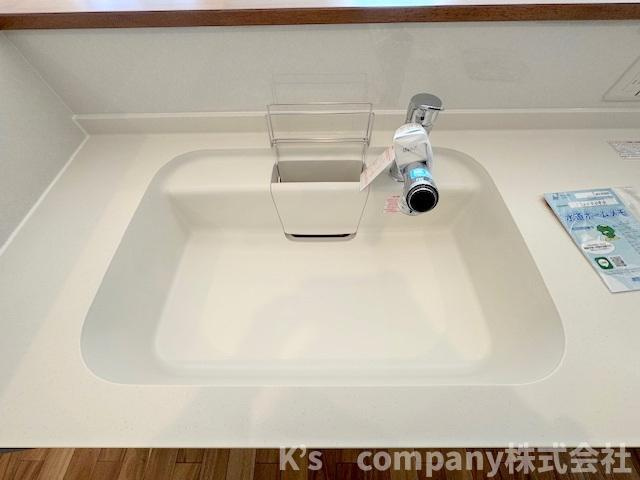 ◎茅ヶ崎市浜須賀　新築戸建　３号棟のキッチン|人造大理石のおしゃれなシンク◇