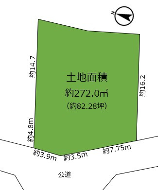 西平町　売土地の土地図