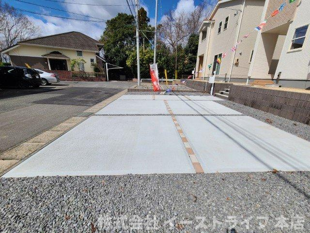 【新築戸建】　いわき市泉ヶ丘2丁目第3　全5棟　長期優良住宅　ラスト1棟！の駐車場|4号棟写真　カースペースです。
