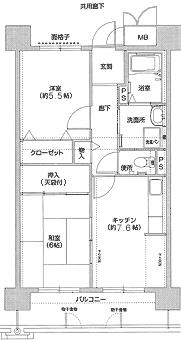 大阪市阿倍野区相生通１丁目の賃貸マンションの間取り