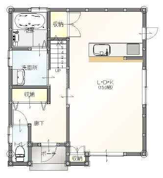 倉敷市林戸建の間取り