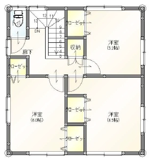 倉敷市林戸建の間取り