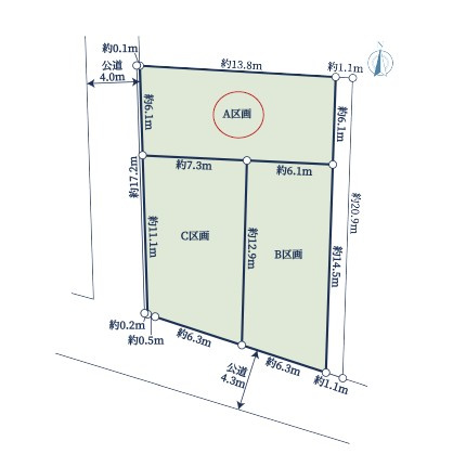 【区画図】 | 茅ヶ崎市柳島海岸新築分譲住宅　全３棟