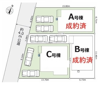 【区画図】 | 大和市南林間8丁目Ⅱ期 新築戸建 全3棟