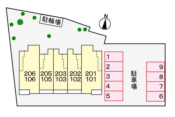 ロベリアの駐車場