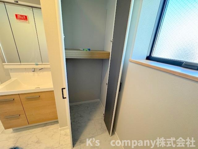 ◎茅ヶ崎市浜須賀　新築戸建　6号棟の収納|脱衣スペースの収納☆