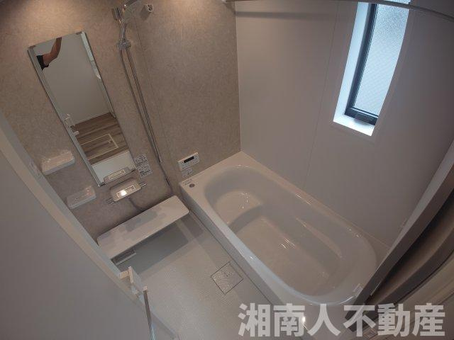 茅ヶ崎市矢畑　新築戸建全2棟　2号棟の浴室|ゆったり過ごせるお風呂です