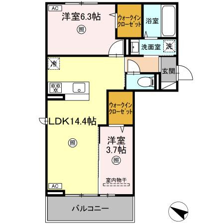 パーチェ御幸の間取り