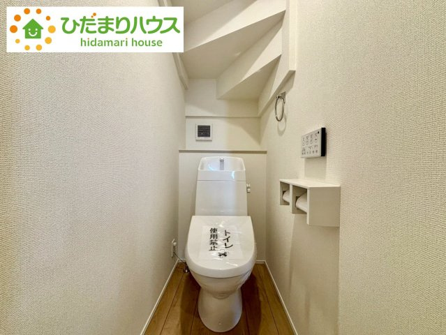 野田七光台24-1期　新築戸建　1号棟のトイレ|トイレは1F、2F共に完備！取り合いになることがありませんね(^^)/							
