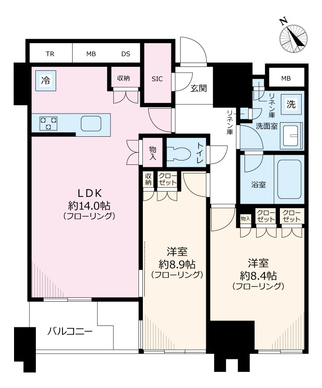 プラウドタワー渋谷の間取り