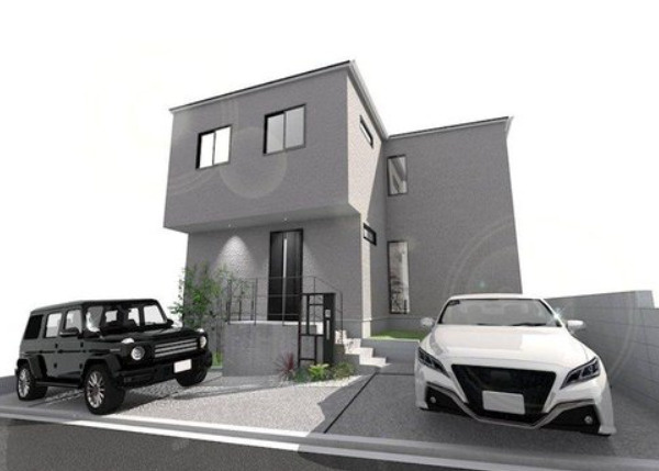 森北町7丁目　新築戸建の外観パース|完成予想図