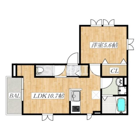  Ｍ・プーロニンフェアの間取り|角部屋です