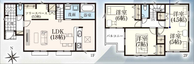 【間取り】 | 狭山市柏原19期 | ３LDK