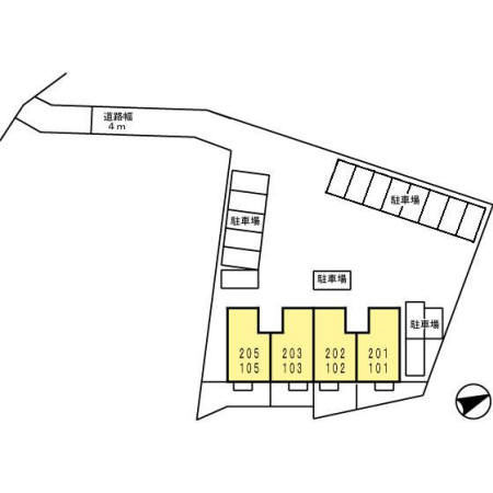 ヴィラージュ田中の区画図