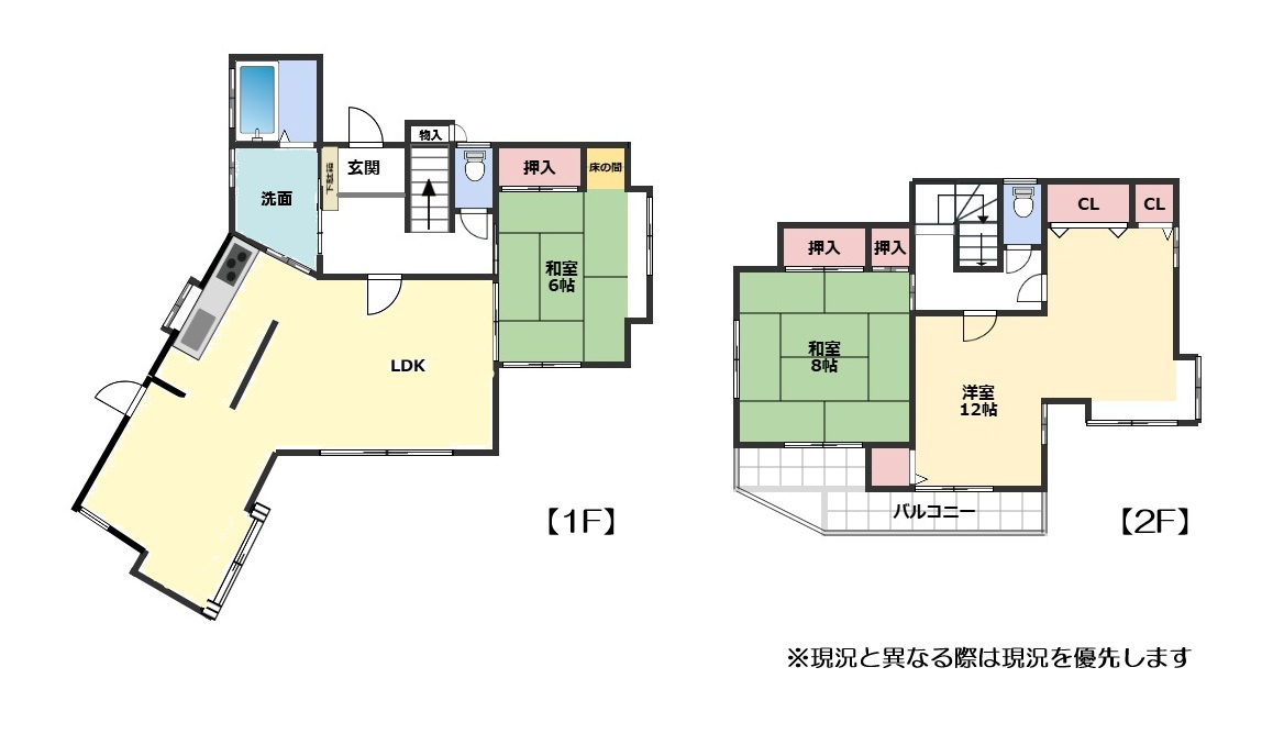 土浦市下高津4丁目　中古戸建の間取り