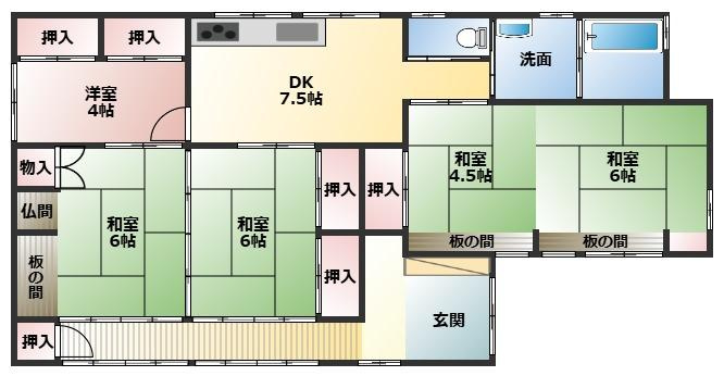 都城市都島町の中古一戸建の間取り