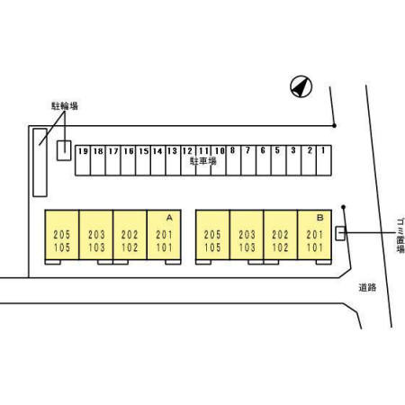 ソレアード　Ａ棟の区画図