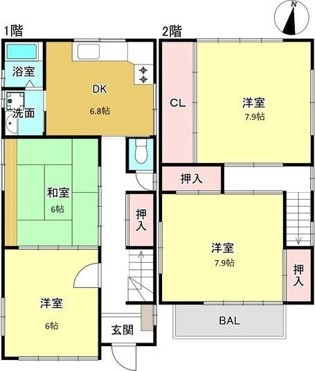 港区宝神町貸家の間取り
