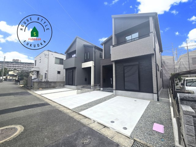 福岡市東区雁の巣1丁目第4-2棟（1号棟）の前面道路含む現地写真|見学の時間などお気軽にお問い合わせ下さい。